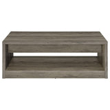 Felix Gray Driftwood 2-Drawer Rectangular Engineered Wood Coffee Table from Coaster - Luna Furniture