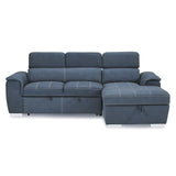 Ferriday Blue Storage Sleeper Sectional from Homelegance - Luna Furniture