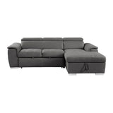 Ferriday Gray Storage Sleeper Sectional from Homelegance - Luna Furniture