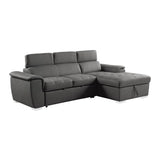 Ferriday Gray Storage Sleeper Sectional from Homelegance - Luna Furniture