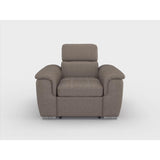 Ferriday Taupe Chair with Pull-out Ottoman from Homelegance - Luna Furniture