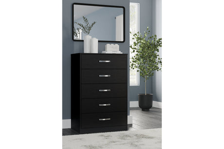 Finch Black Chest of Drawers from Ashley - Luna Furniture