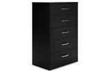 Finch Black Chest of Drawers from Ashley - Luna Furniture