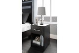 Finch Black Nightstand from Ashley - Luna Furniture