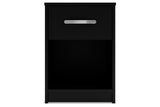 Finch Black Nightstand from Ashley - Luna Furniture