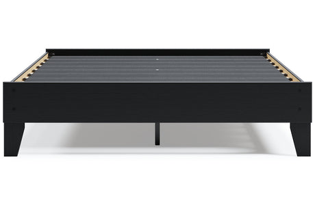 Finch Black Queen Platform Base Bed from Ashley - Luna Furniture