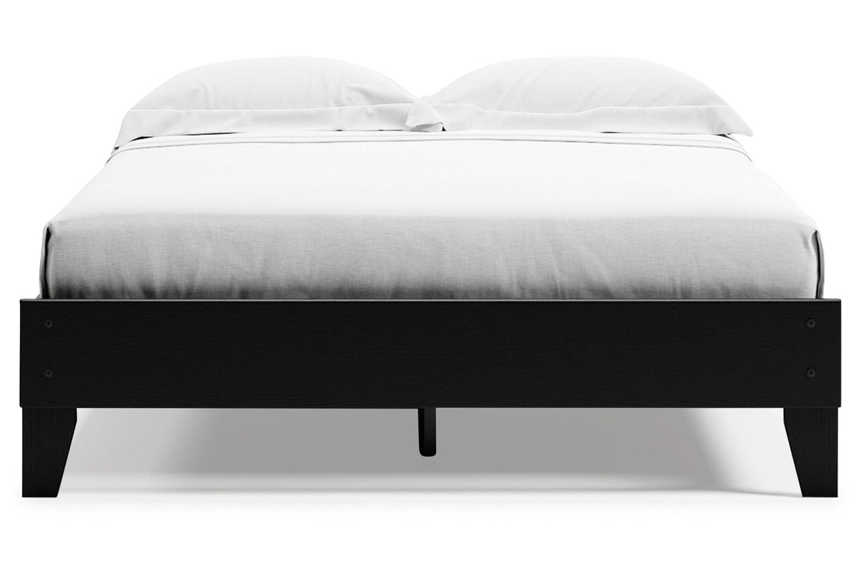 Finch Black Queen Platform Base Bed from Ashley - Luna Furniture