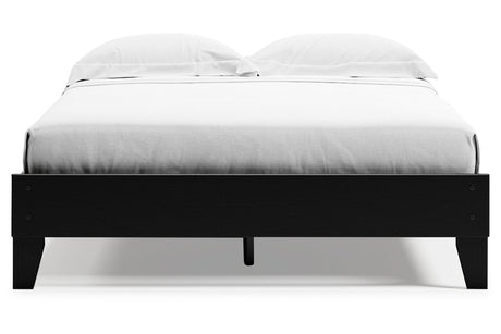 Finch Black Queen Platform Base Bed from Ashley - Luna Furniture