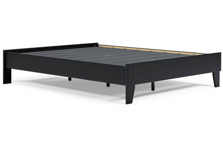 Finch Black Queen Platform Base Bed from Ashley - Luna Furniture