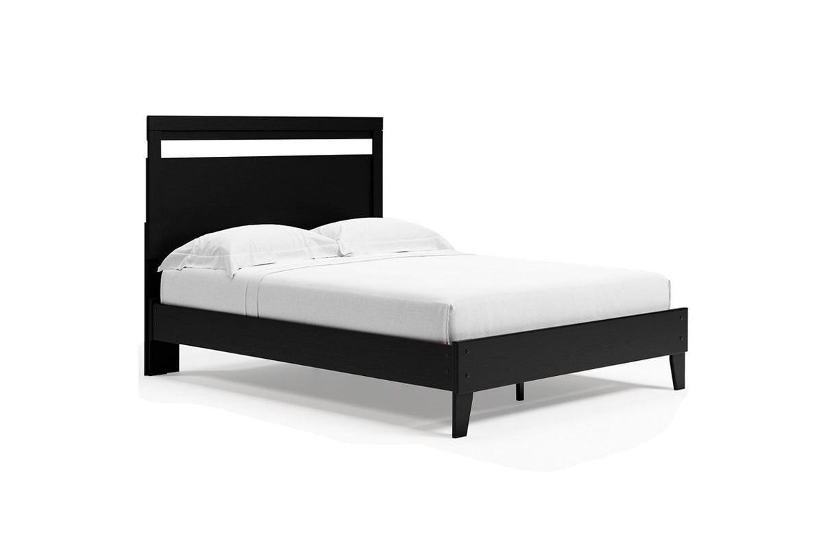 Finch Black Queen Platform Bed from Ashley - Luna Furniture