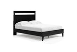 Finch Black Queen Platform Bed from Ashley - Luna Furniture