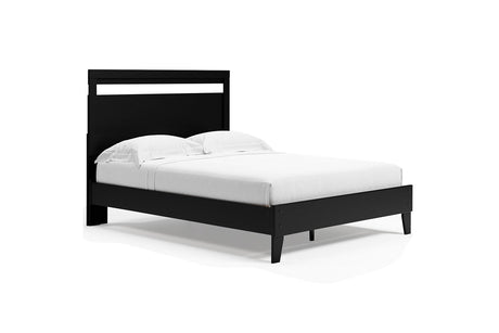 Finch Black Queen Platform Bed from Ashley - Luna Furniture