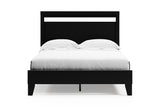 Finch Black Queen Platform Bed from Ashley - Luna Furniture