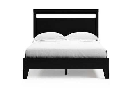Finch Black Queen Platform Bed from Ashley - Luna Furniture