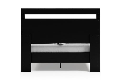 Finch Black Queen Platform Bed from Ashley - Luna Furniture