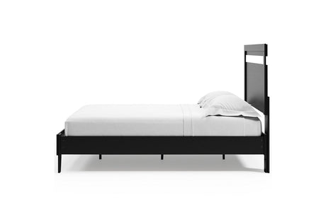 Finch Black Queen Platform Bed from Ashley - Luna Furniture