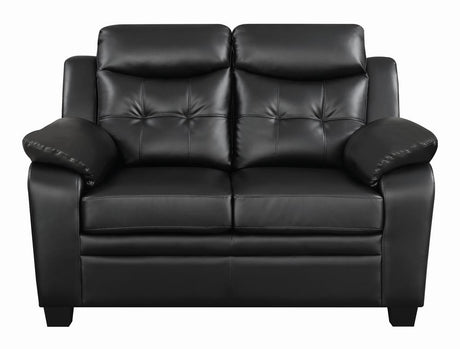 Finley Black Tufted Upholstered Loveseat from Coaster - Luna Furniture