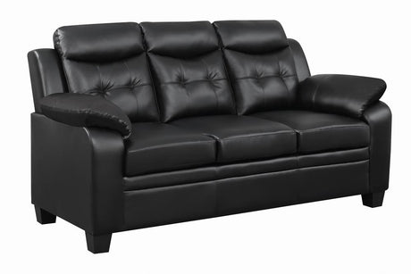 Finley Black Pillow Top Arm Living Room Set from Coaster - Luna Furniture