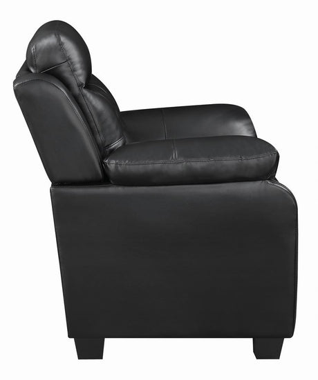 Finley Black Pillow Top Arm Living Room Set from Coaster - Luna Furniture