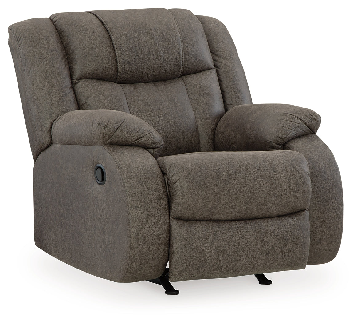 【なっお】①Fourleaf Base First Base Gunmetal Recliner - Luna Furniture