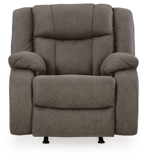 First Base Gunmetal Recliner from Ashley - Luna Furniture
