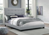 Florence Gray King Upholstered Bed from Crown Mark - Luna Furniture
