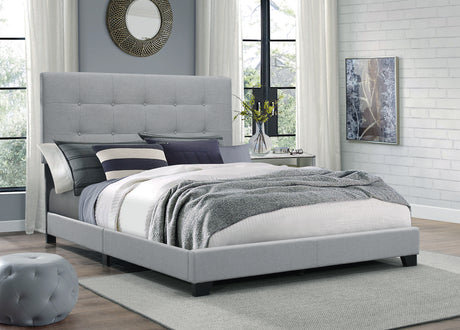 Florence Gray King Upholstered Bed from Crown Mark - Luna Furniture