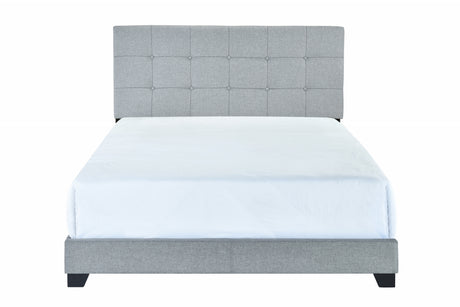 Florence Gray Twin Upholstered Bed from Crown Mark - Luna Furniture