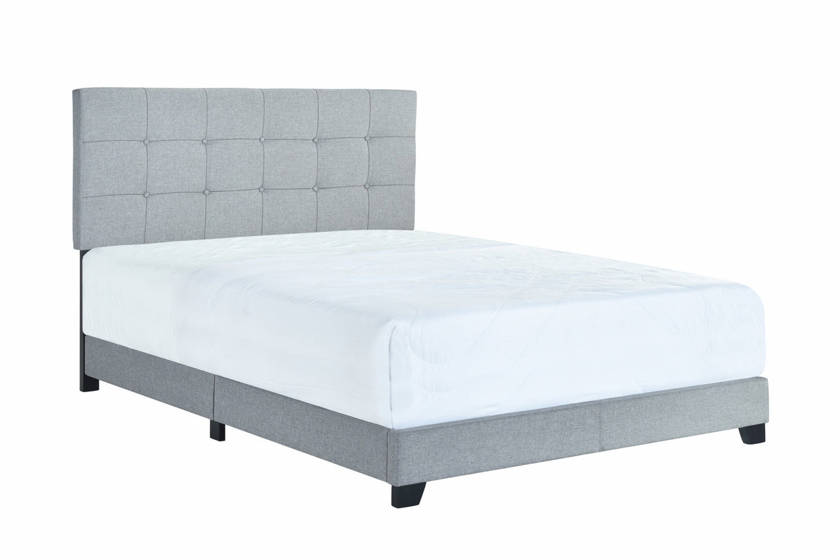 Florence Gray Twin Upholstered Bed from Crown Mark - Luna Furniture