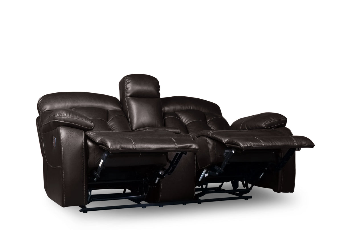 Floyd Brown Power Double Reclining Loveseat from Homelegance - Luna Furniture