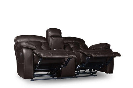 Floyd Brown Power Double Reclining Loveseat from Homelegance - Luna Furniture