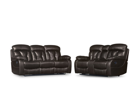 Floyd Brown Power Double Reclining Loveseat from Homelegance - Luna Furniture
