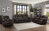 Floyd Brown Power Double Reclining Loveseat from Homelegance - Luna Furniture