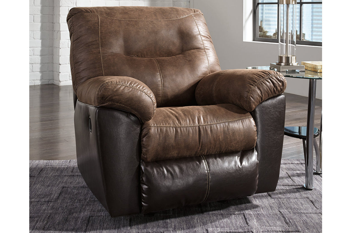 Follett Coffee Recliner from Ashley - Luna Furniture