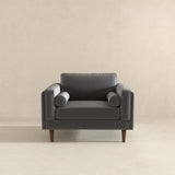 Fordham Grey Velvet Lounge Chair from Midinmod - Luna Furniture