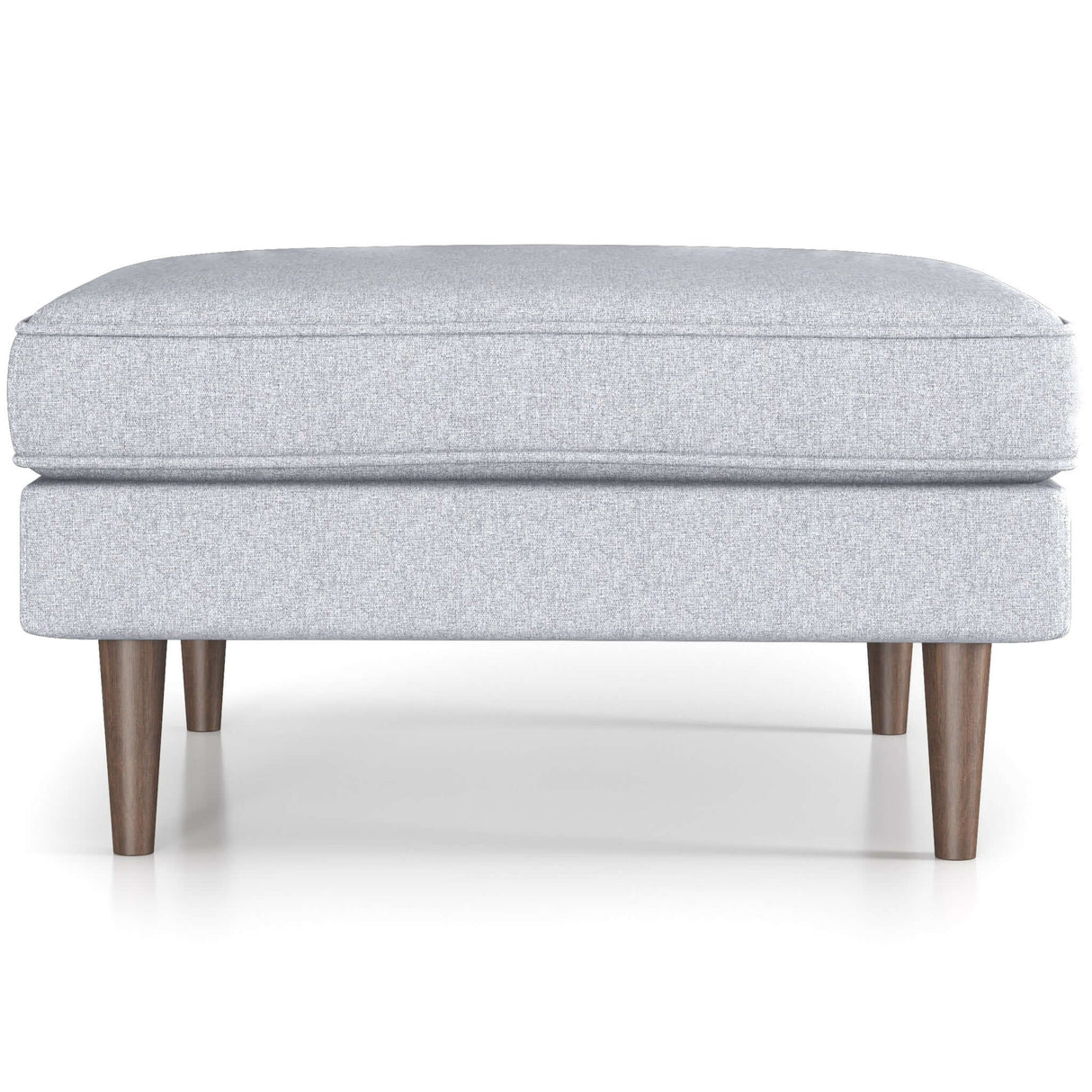 Fordham Light Grey Linen Square Upholstered Ottoman from Midinmod - Luna Furniture