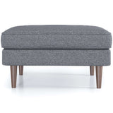 Fordham Light Grey Linen Square Upholstered Ottoman from Midinmod - Luna Furniture