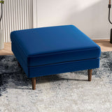 Fordham Light Grey Linen Square Upholstered Ottoman from Midinmod - Luna Furniture
