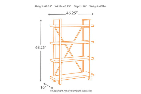 Forestmin Brown/Black Bookcase from Ashley - Luna Furniture