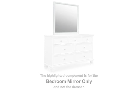 Fortman White Bedroom Mirror (Mirror Only) from Ashley - Luna Furniture