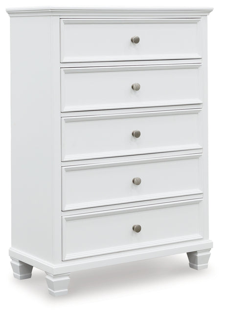 Fortman White Chest of Drawers from Ashley - Luna Furniture