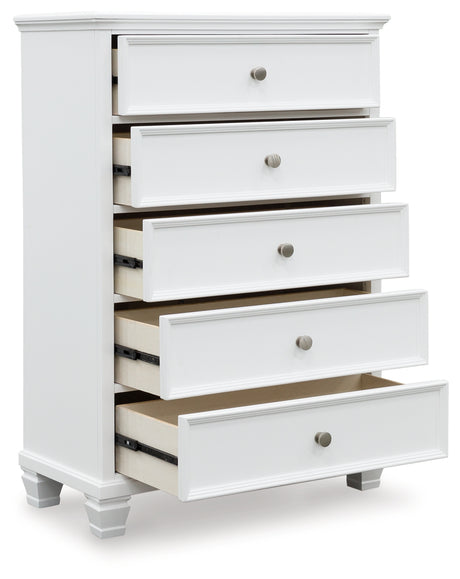 Fortman White Chest of Drawers from Ashley - Luna Furniture
