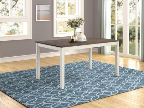 Fortress Chestnut and Vintage White 7-Piece Dining Set from Coaster - Luna Furniture