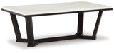 Fostead White/Espresso Coffee Table from Ashley - Luna Furniture