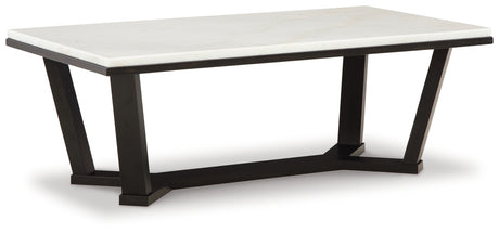 Fostead White/Espresso Coffee Table from Ashley - Luna Furniture