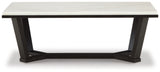 Fostead White/Espresso Coffee Table from Ashley - Luna Furniture