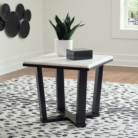 Fostead White/Espresso End Table from Ashley - Luna Furniture