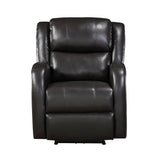 Foxcroft Brown Faux Leather Power Reclining Chair from Homelegance - Luna Furniture