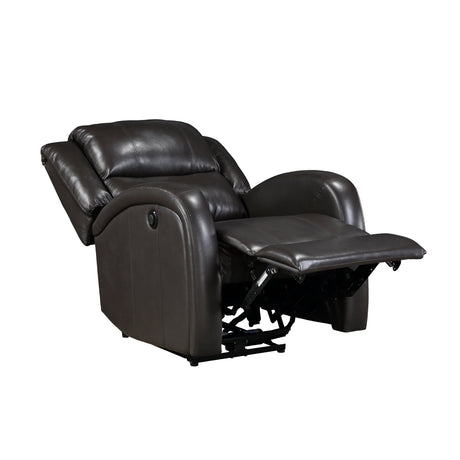 Foxcroft Brown Faux Leather Power Reclining Chair from Homelegance - Luna Furniture