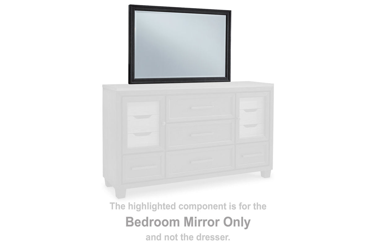 Foyland Black Bedroom Mirror (Mirror Only) from Ashley - Luna Furniture